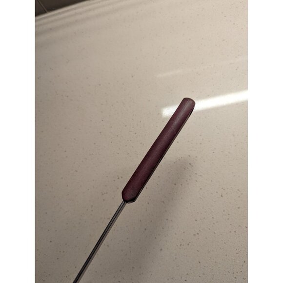 Vintage Ekco Forge Stainless Steel 3 Prong Meat Utility Fork Red Handle 11 1/4" - Picture 7 of 13